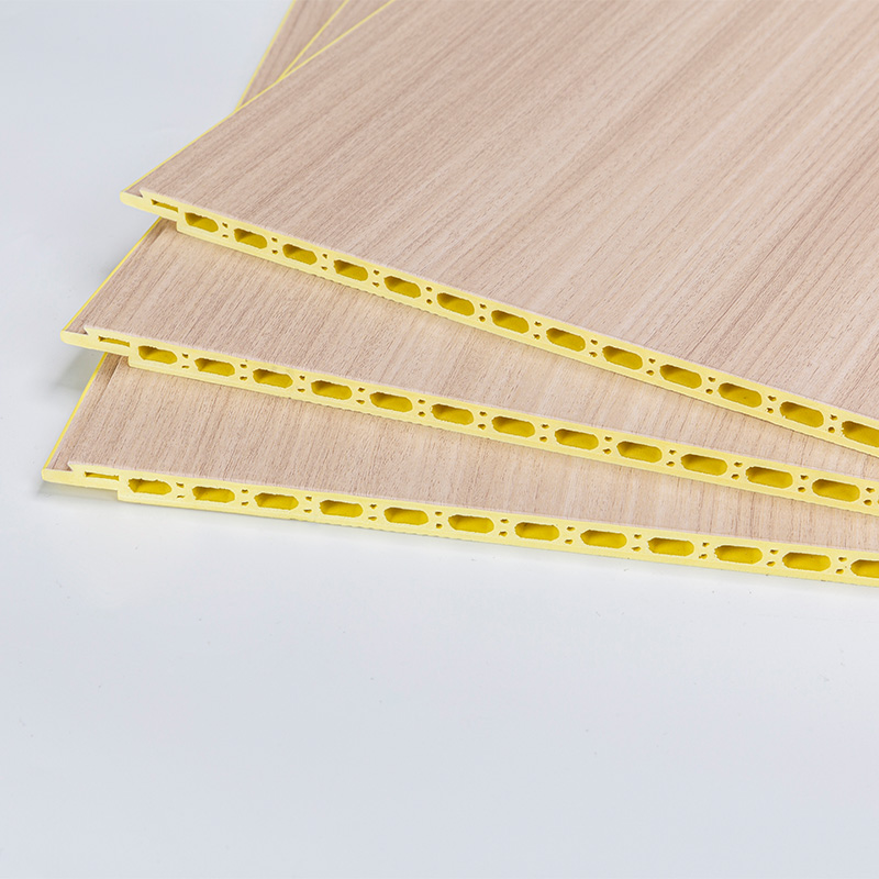 YXWPC609 9mm Kalınlık 60cm Genişlik Kalınlık Hızlı Kurulum WPC Duvar Paneli Entegre Duvar Paneli Bambu Ahşap Fiber Duvar